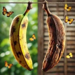 See what happens when you hang a ripe banana in the garden